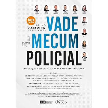 Capa do livro Vade Mecum Policial: Legislação selecionada para carreiras policiais - 15 ª Ed - 2025