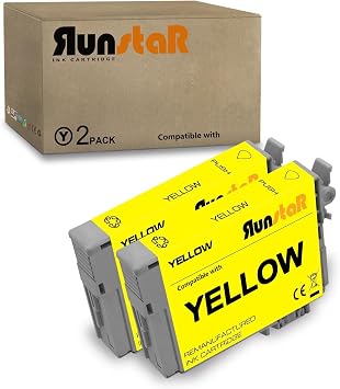 Run Star Remanufactured for T098 T099 Yellow Ink Cartridge Replacement for Epson 98 99 use with Epson Artisan 700 710 725 730 800 810 835 837 Printer 2 Yellow