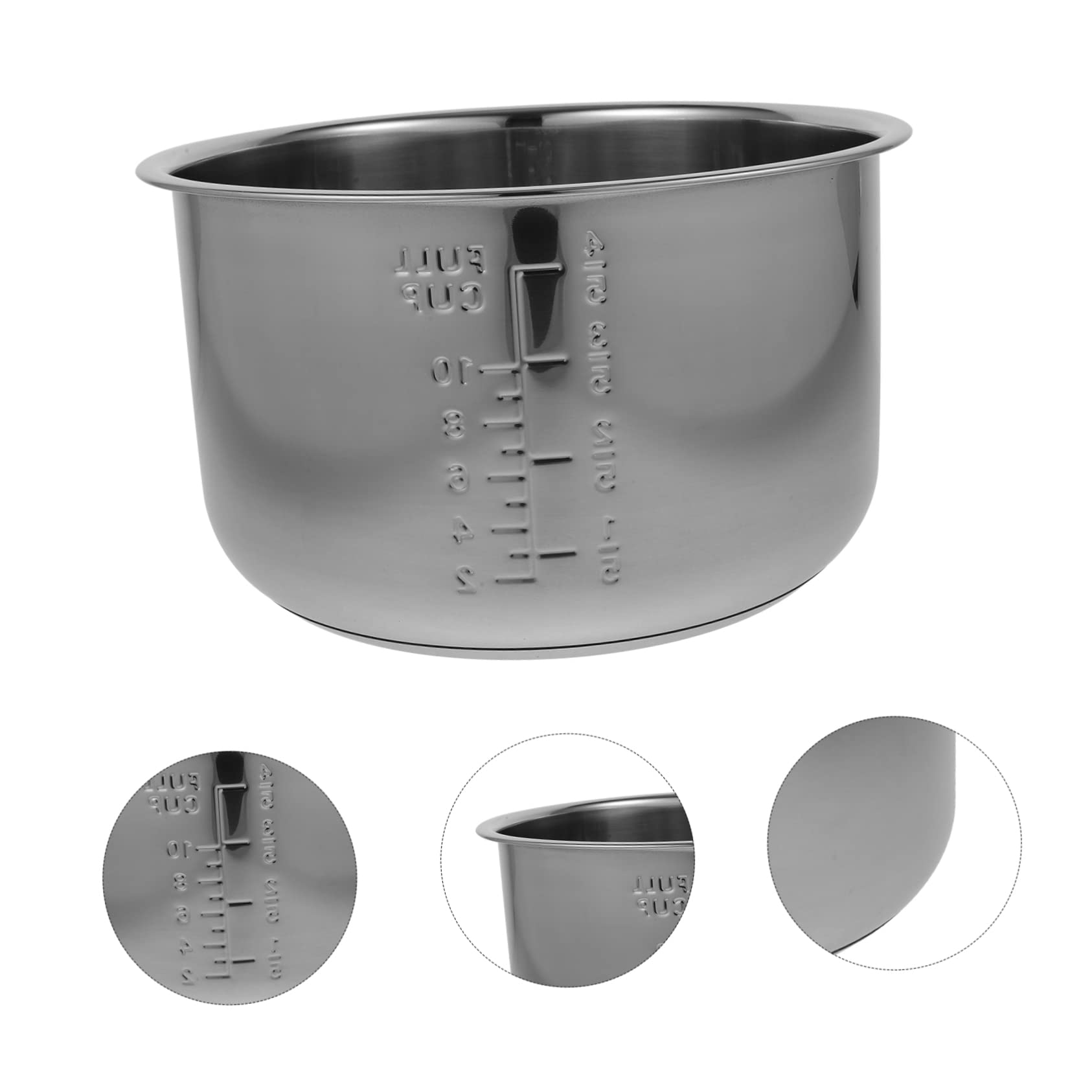 UPKOCH Liner De Cuiseur À Riz En Acier Inoxydable Universel En Acier Inoxydable Pour Revêtement Accessoires De Cuiseur À Riz Récipients Pour Casseroles
