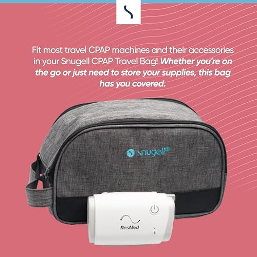 Miniatura 4 de Bolsa de viaje AirMini para máquina CPAP  Funda compacta y ligera para ResMed AirMini  Almacenamiento organizado con bolsillos versátiles para