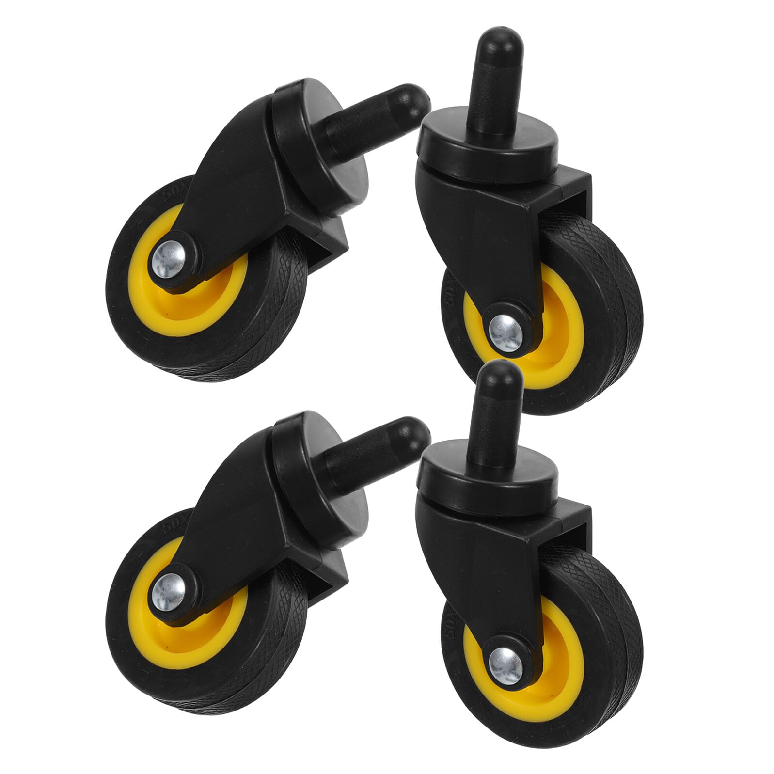 NUOBESTY 4Pcs 2-Inch Swivel Trolley Caster Wheels Replacement for 20L 24L Mop Buckets and Utility Carts, Industrial-Grade Cart Mounting Rollers for Kitchen Trolleys and Bbq Grill