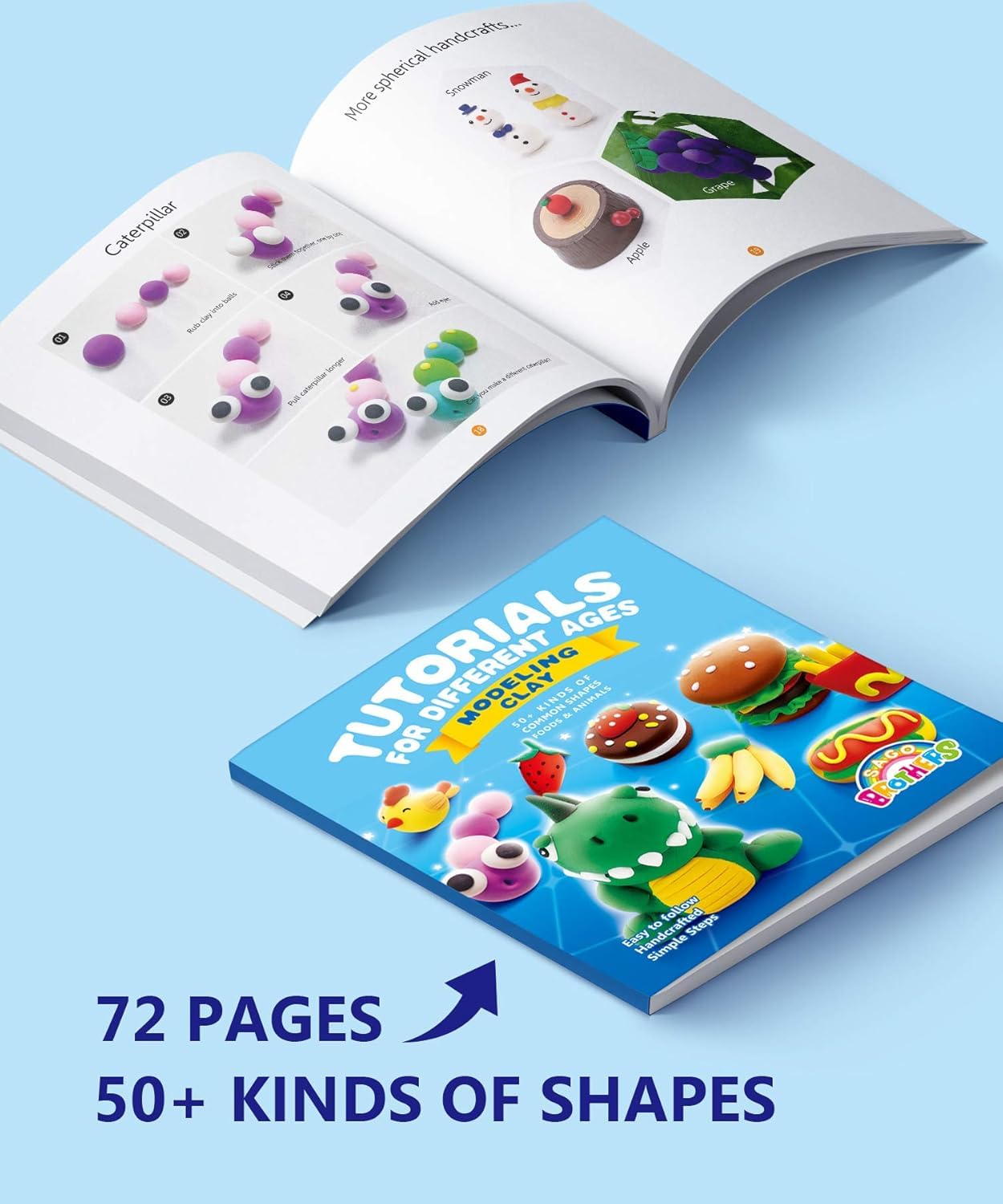 Sago Brothers Modeling Clay Air Dry Ultra Light Molding Magic (24 Colors)