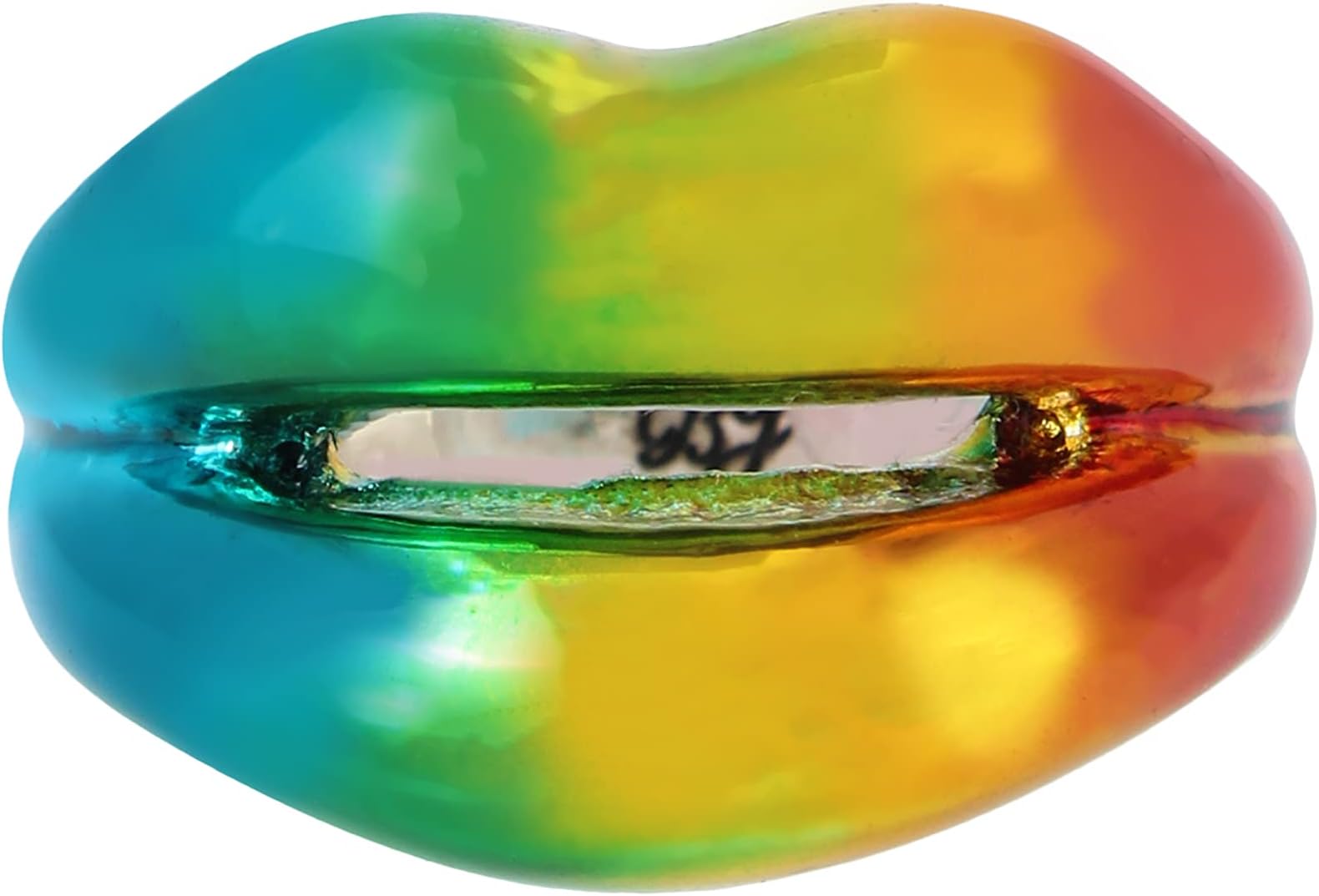 Betsey JohnsonRainbow Lips Ring, Metal, No Gemstone