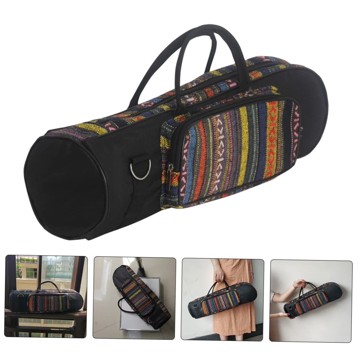 ifundom Bolsa de Almacenamiento para Trompeta Bolsa de Transporte Étnica para Instrumentos Musicales de Oxford para Guardar Trompeta