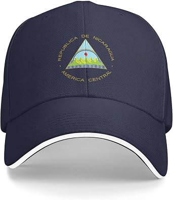 Coat of arms of Nicaragua Baseball Cap Sandwich Brim Hats for Men Women Adjustable Caps