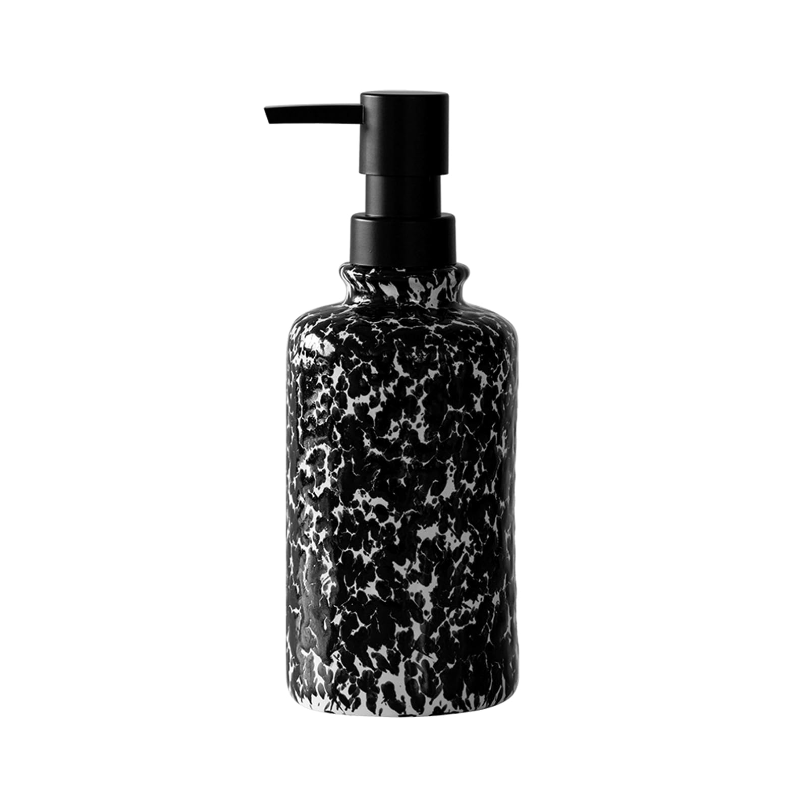 KEXYOAN Hand Soap Dispenser - Lotion Ceramic Dish Bottle with Black Pump Kitchen Sink for Bathroom New Home Essentials(Black)