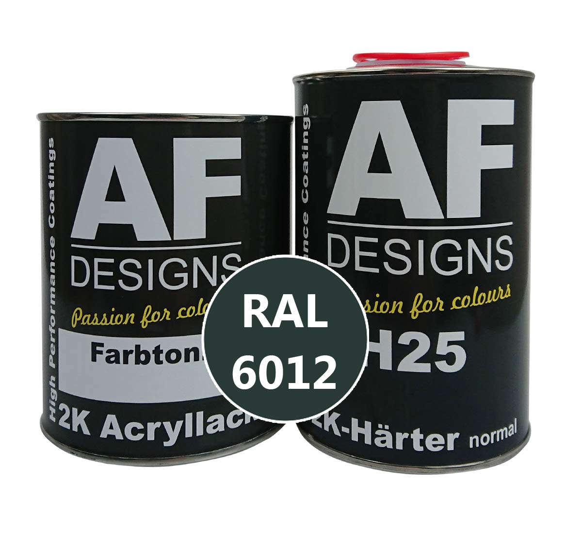 Alex Flittner Designs Lakier 2K 4,5 kg zestaw RAL 6012 CZARNY ZIELONY matowy do drewna maszyny lakier przemysłowy do samochodów ciężarowych NFZ