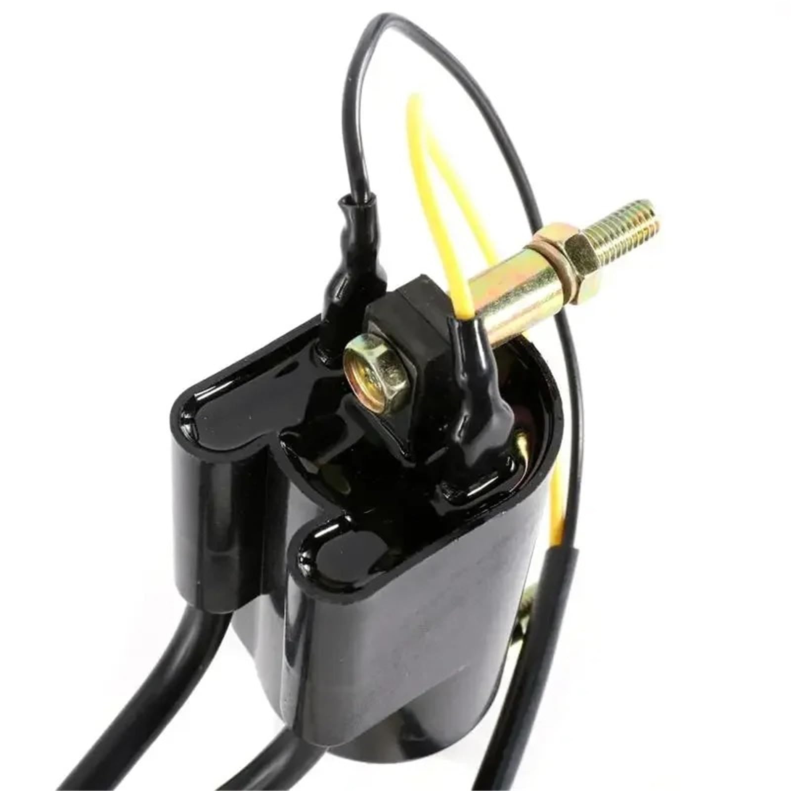 Genérico para Suzuki GS550 GS750 GS850 GS1000 / 2 Bobinas De Doble Salida + 4 Ohmios con Tapas Bujías Juego Encendido 33410-45012 Bobina Encendido para Motocicleta
