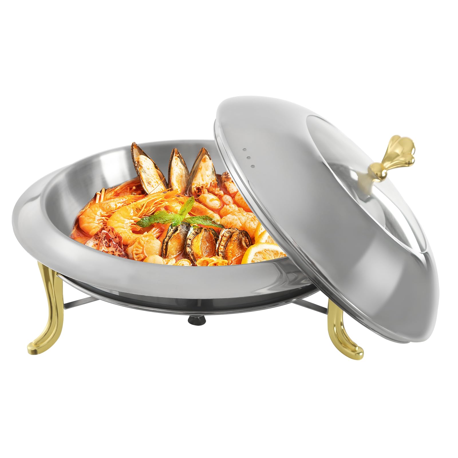 Chafing Dish rotondo Chafing Dishes per buffet in acciaio inox per ogni festa, scaldavivande in acciaio inox Chafing Dish rotondo