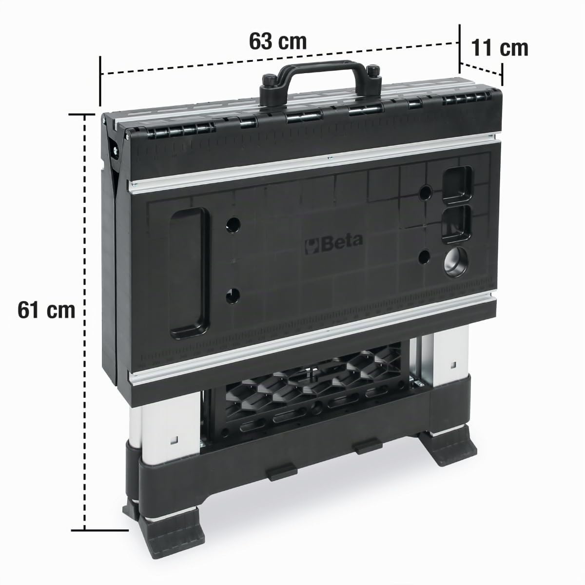 Beta Utensili, Établi Pliable Multifonction, 820x630 mm avec Échelle Graduée et Étagère de Rangement, Atelier Meuble Portable avec Poignée de Transport, Capacité 200 kg, C56BLP