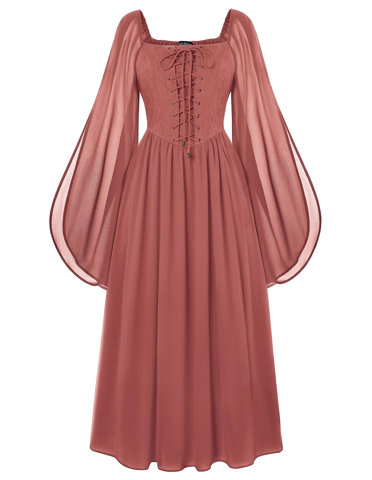 Scarlet Darkness Renaissance Costume Women Halloween Medieval Witch Dress