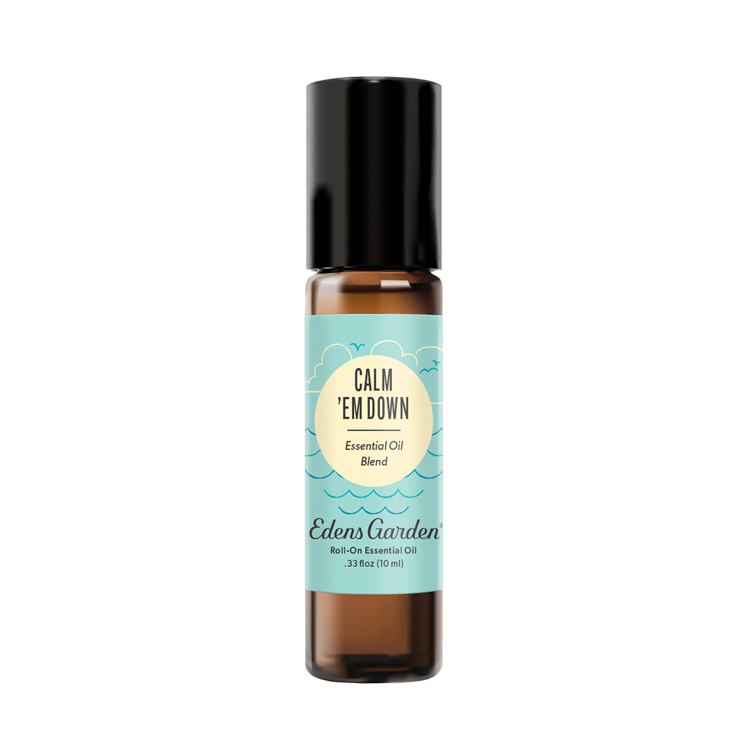 Edens Garden Calm 'Em Down Essential Oil Roll-On Blend- 100% Pure Premium Grade, Natural, Therapeutic, Aromatherapy, Kid & Skin Safe, The Best for Comfort, Relaxation Pre-Diluted 10 ml (.33 fl oz)