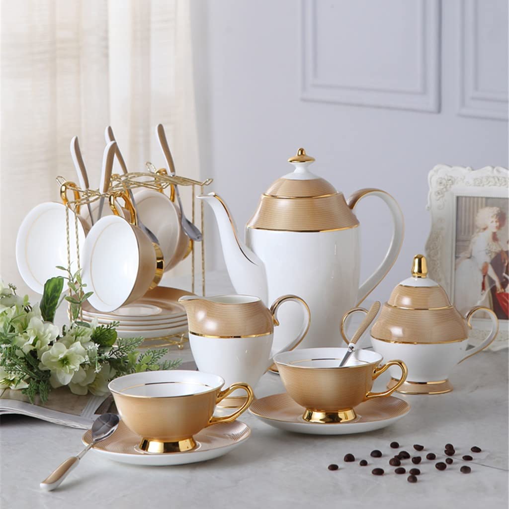 Zestaw do kawy z porcelany kostnej Phnom Penh Zestaw do herbaty z porcelany Kubek ceramiczny Cukierniczka Mlecznik Czajnik,