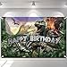 Avezano Dinosaur Birthday Backdrop Jurassic Dino Theme Happy Birthday Banner Jungle Birthday Party Decorations Boys Birthday 70.8 x 43.3 Inch Photo Backdrop