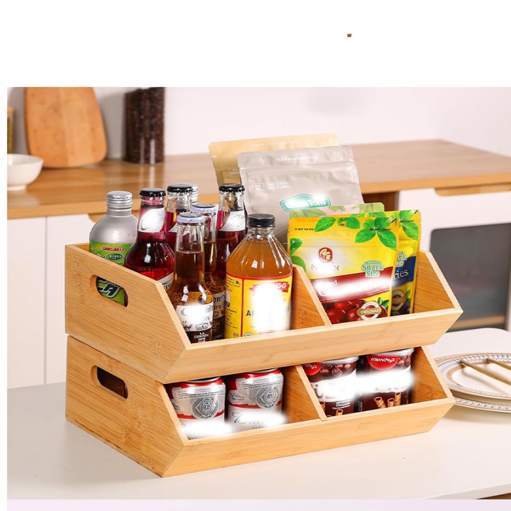 Gewürzbox und Aufbewahrungsregal aus Bambusholz, elegante Küche, 35 x 10 x 30 cm, perfekt für Gewürze, Gewürze und Küchenutensilien