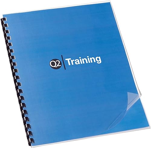 GBC Clear View - Cubiertas de presentación preperforadas para combBind, 19 agujeros, esquinas redondas, paquete de 100 (2020024)