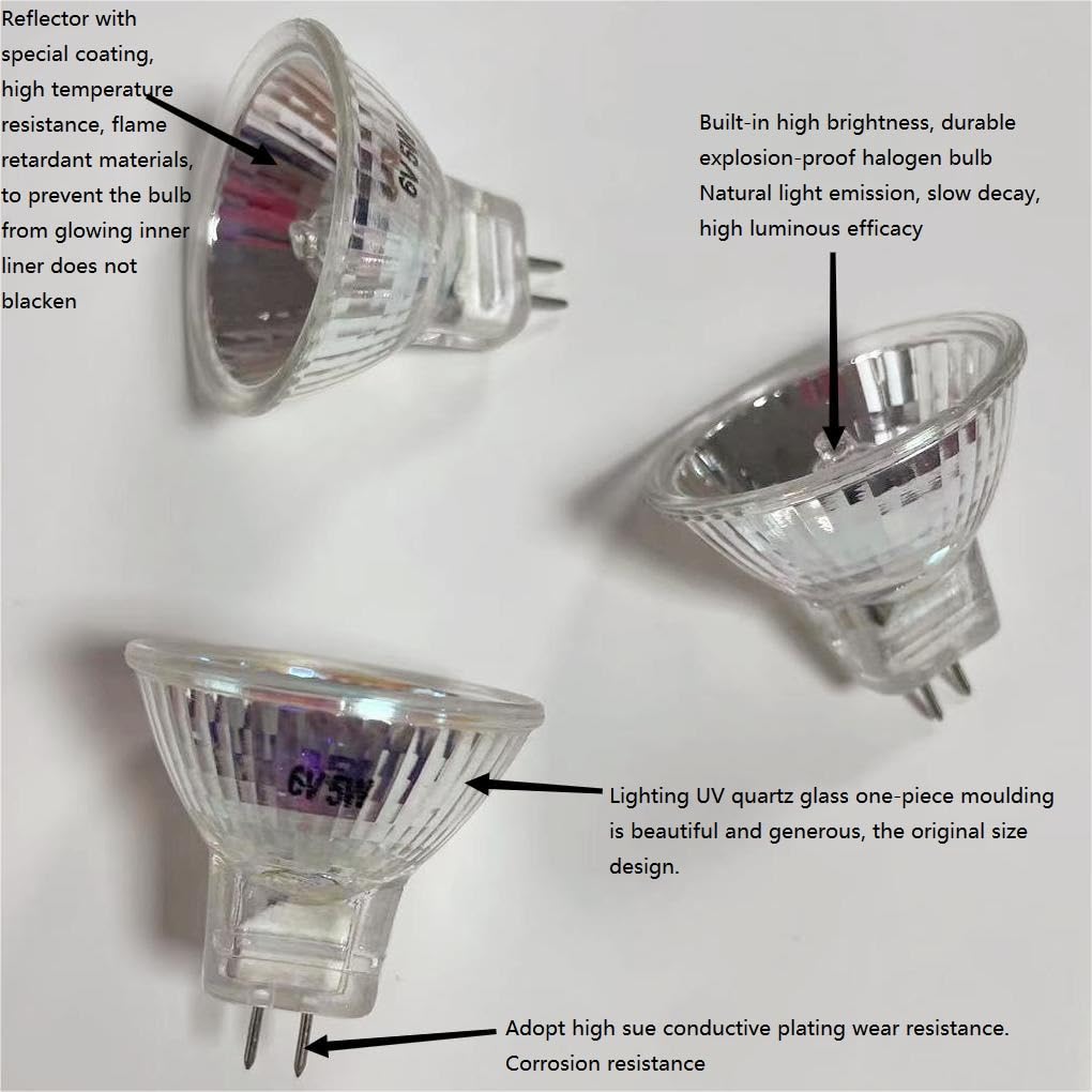 Amazon | ハロゲン電球 MR11 6v 5w 機械式計器ランプスポットライト 10