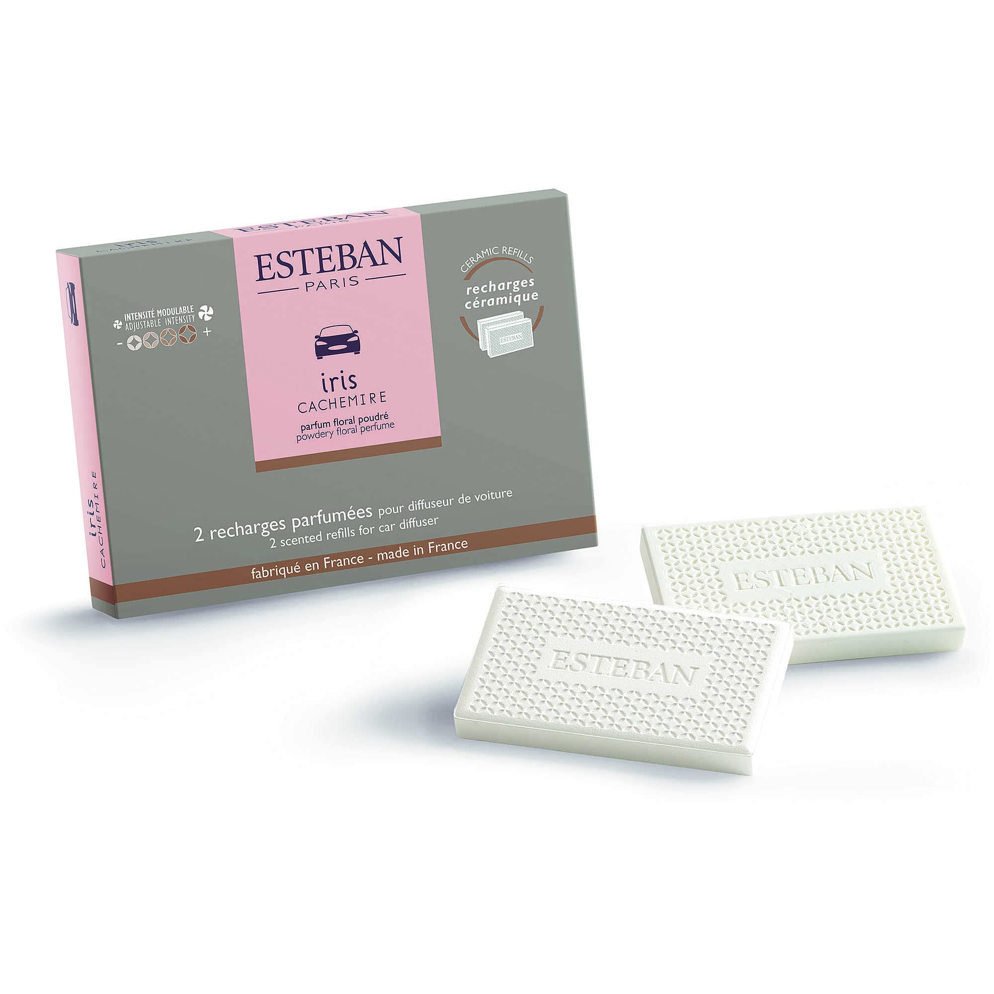 Esteban IRIS CACHEMIRE Pack of 2 Refills for Car Air Freshener