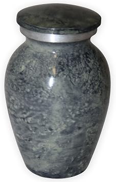Apollonia Grey Keepsake Urn for Ashes - Small Size - NOT Intended for Full Cremation Ash Quantity