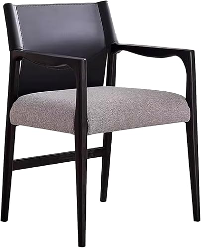 Miniatura 11 de Dining Chairs with backrest, Upholstered Kitchen Chair, Vintage Country Dining Chairs Set Wood Kitchen Chair, Armrests Optional(with armrests,4PCS)