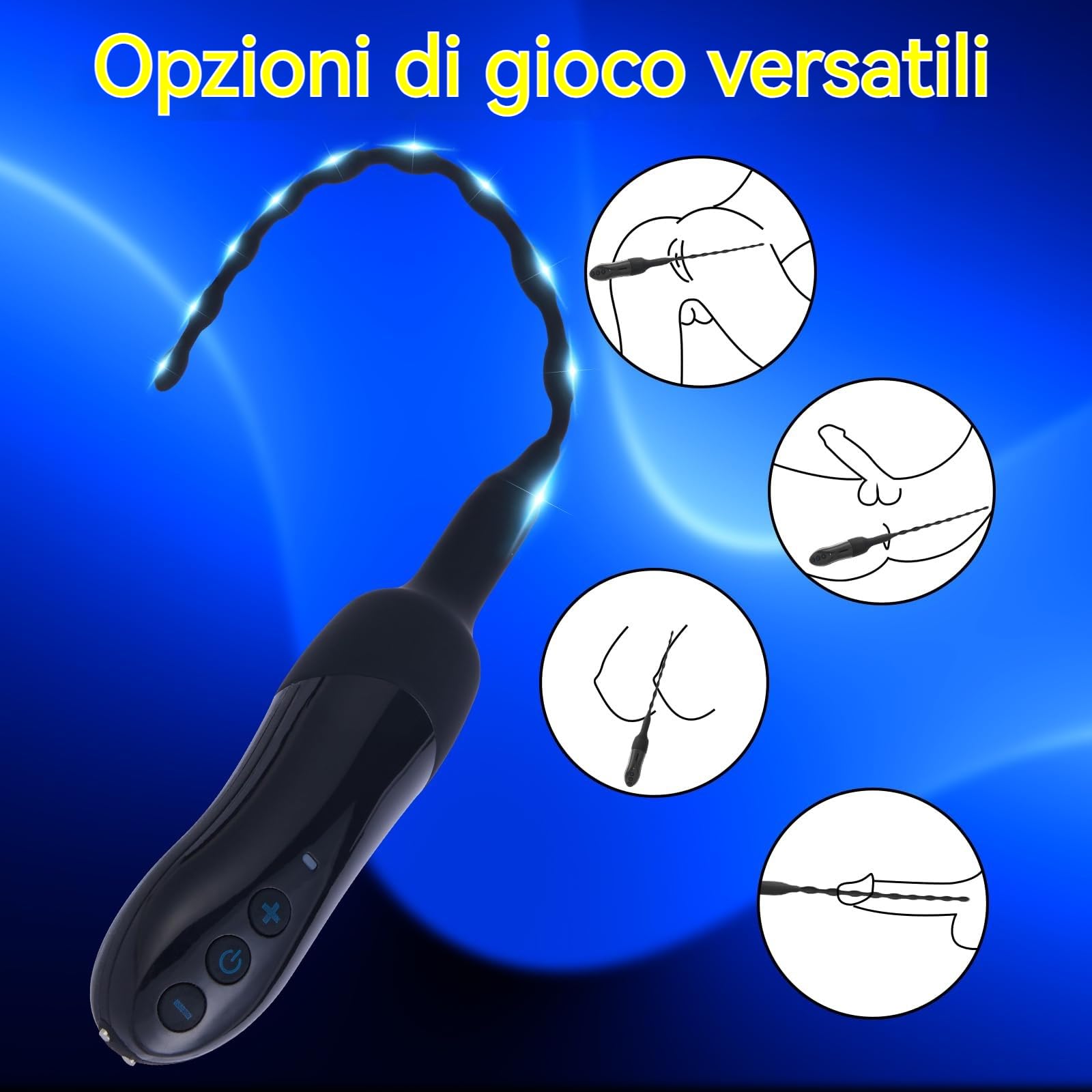 Dilatazioni Uretrali Vibranti per Uomo, Plug Pene con Stimolazione del Glande, 20 Modalità, Uretrali Dilatatore Principianti, Giocattolo Sessuale per Masturbazione sonde per Uomini e Coppie (Nero)
