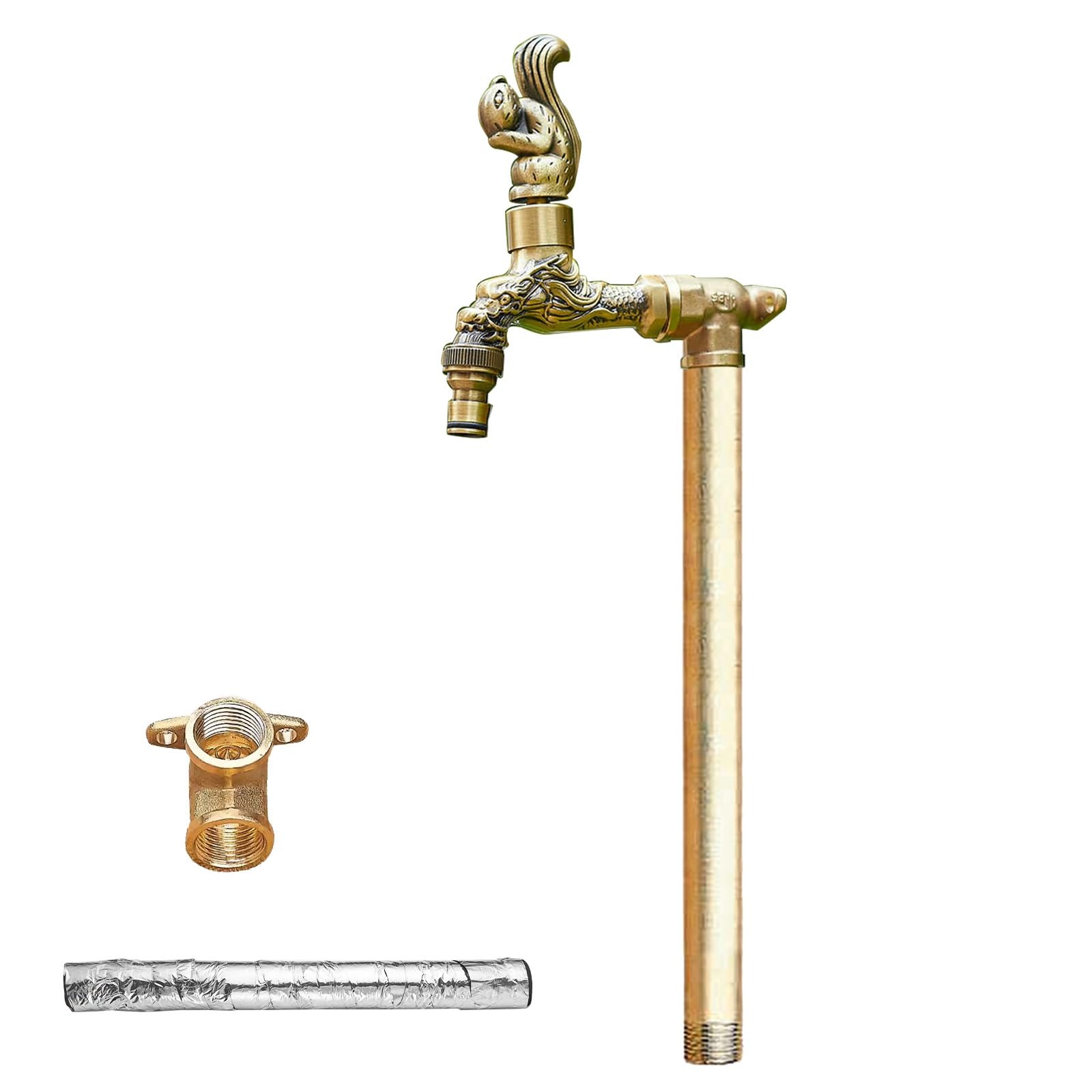 XDLEDMKIZ Outdoor Garden Faucet, Freestanding Hydrant Water Tap, Anti-Freeze Water Column, 24in Outdoor Faucet for Garden, Durable Floor Mou