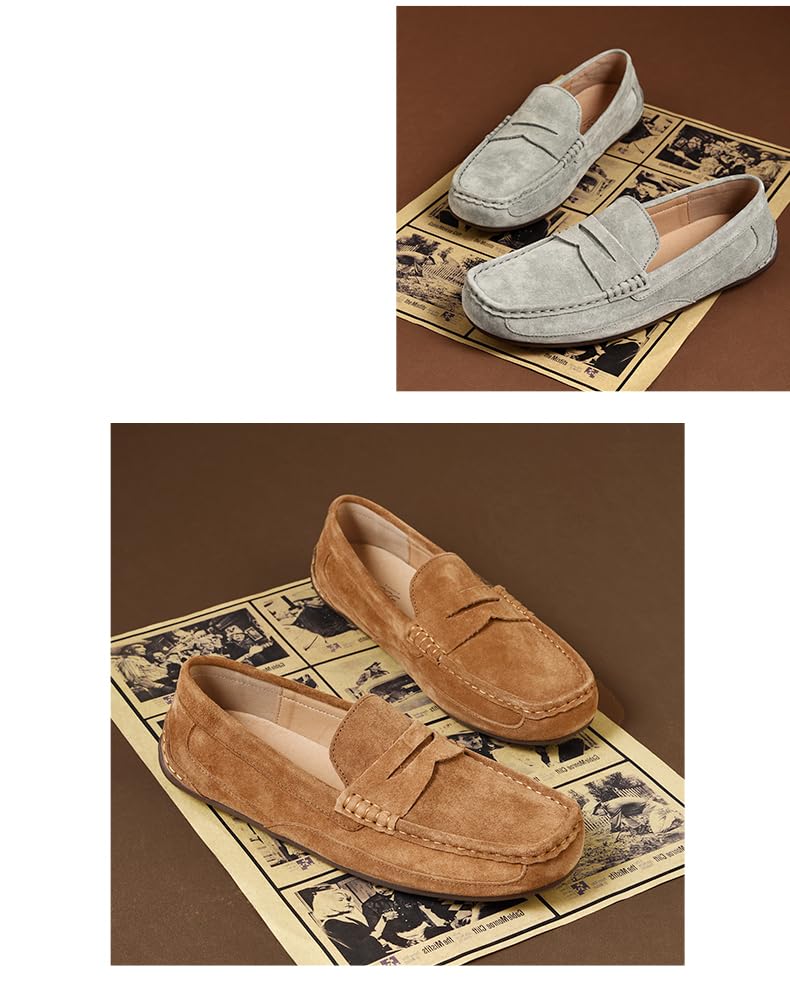Genuine Leather Casual Penny Loafers Rubber Sole3