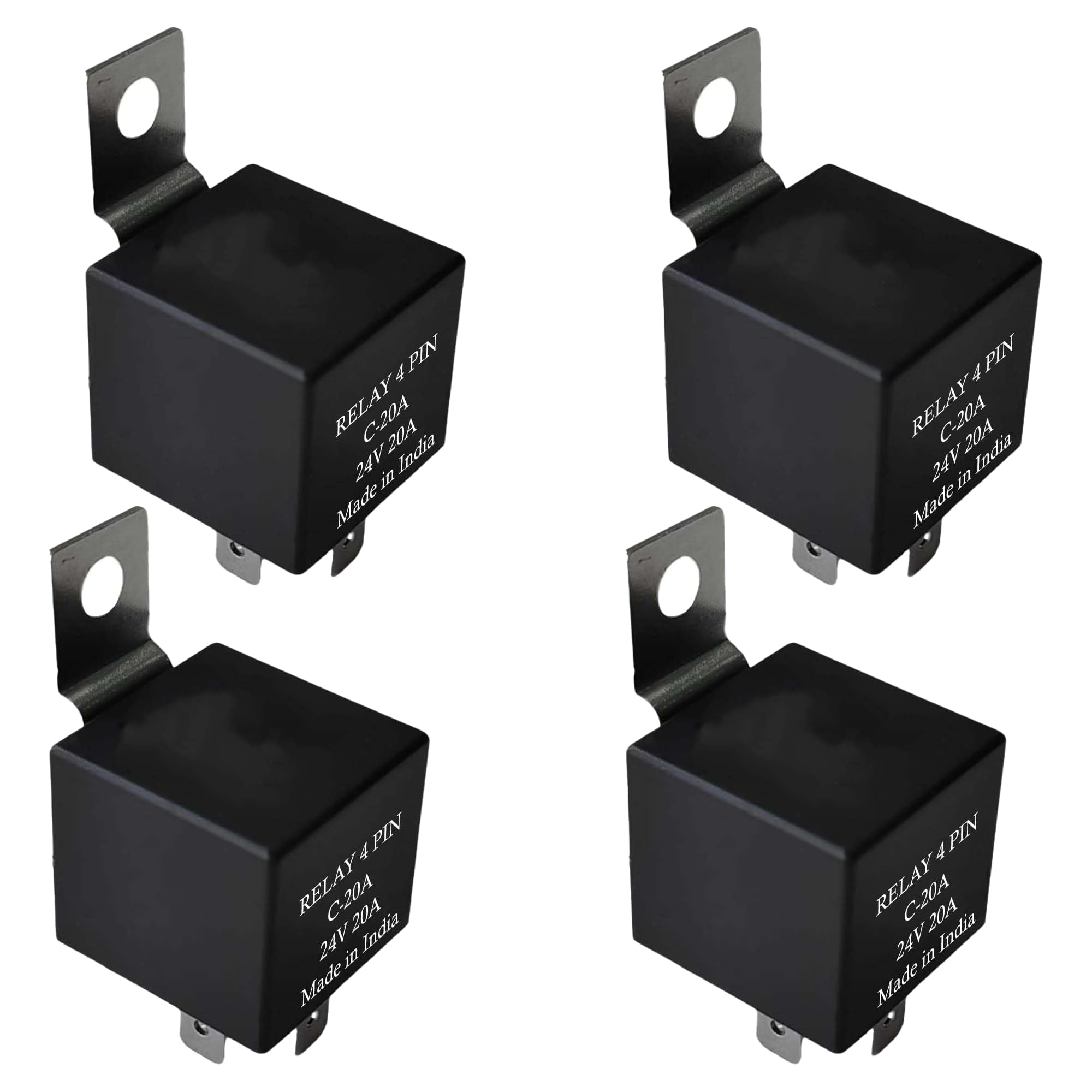 Automotive Relay 4 Pin 24V 20A Normal Motor 4 Prong Contactor Switch Power Auto Switches & Starters Universal Car Vehicle Motor Fuse Power Trim and Tilt Relay 1 Pcs-image-40