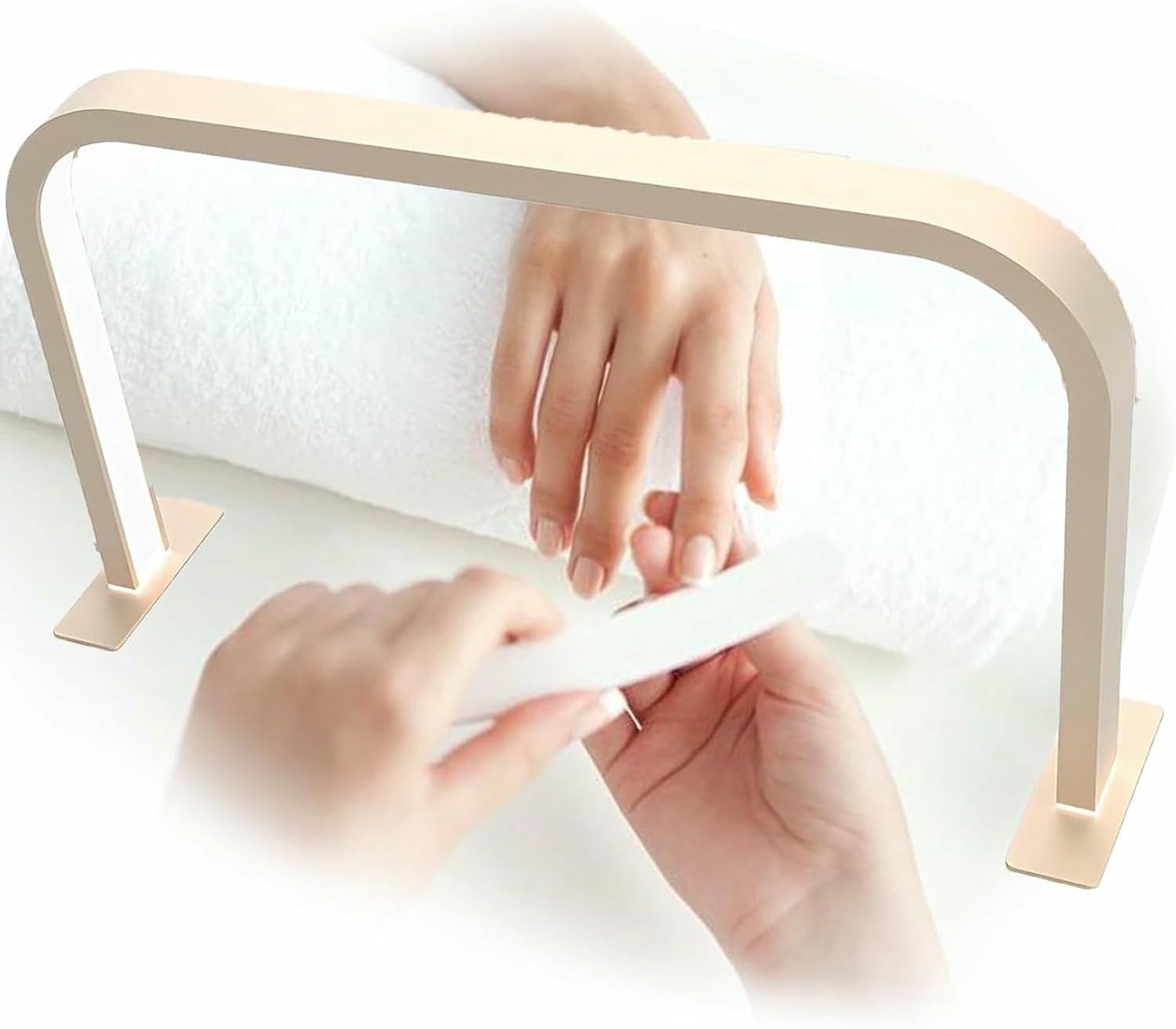 Half Moon Light Nail Lamp for Desk, 45W Nail Light Nail Tech Lamp with Adjustable Brightness, Manicure Desk Lamp for Lash Eyelash Extension, Tattoo