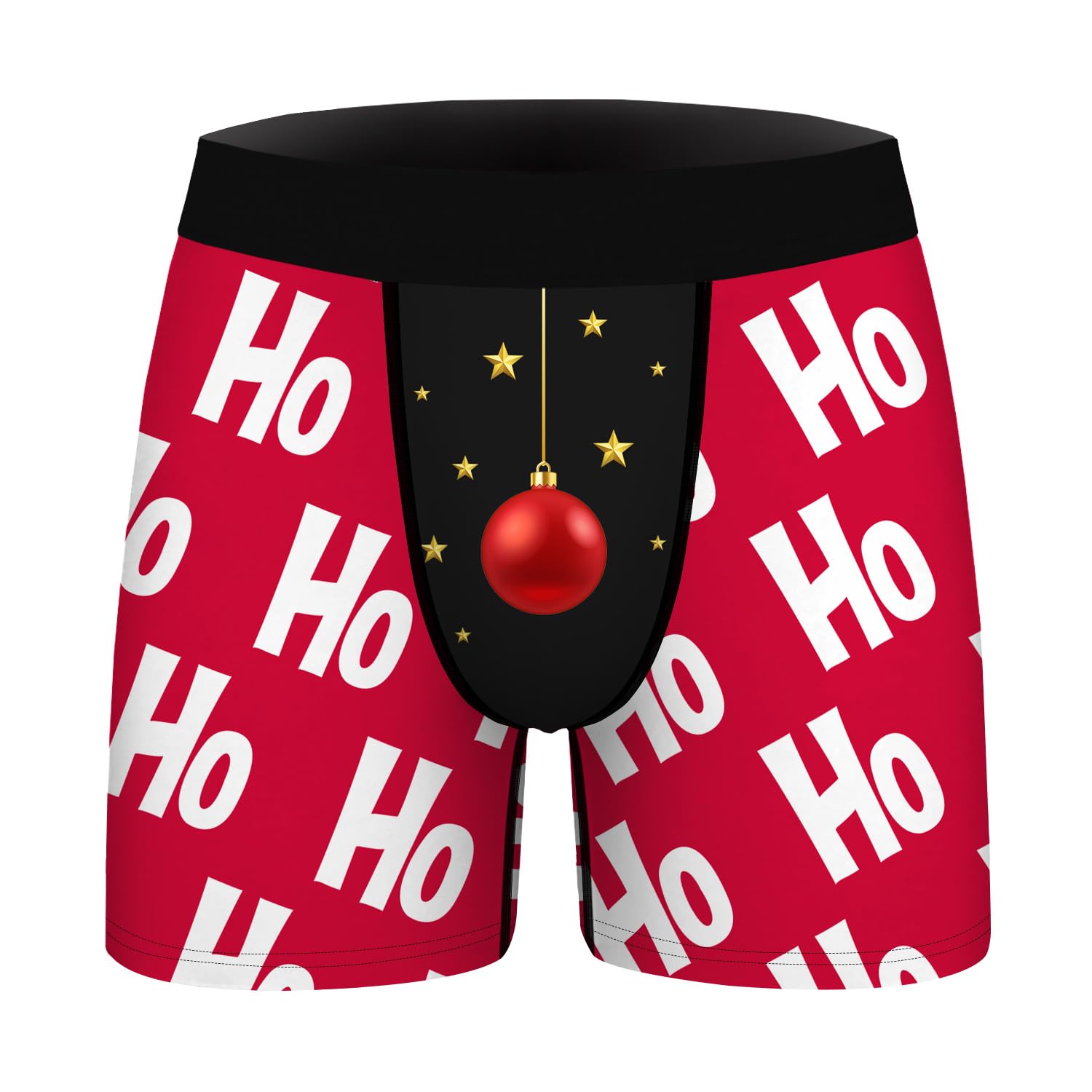 Calzoncillos tipo bóxer para hombre, divertidos, de Navidad, de poliéster suave
