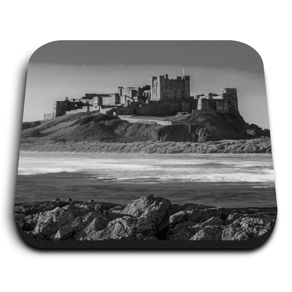 1 x Square MDF Fridge Magnet - Bamburgh Castle England UK 38890