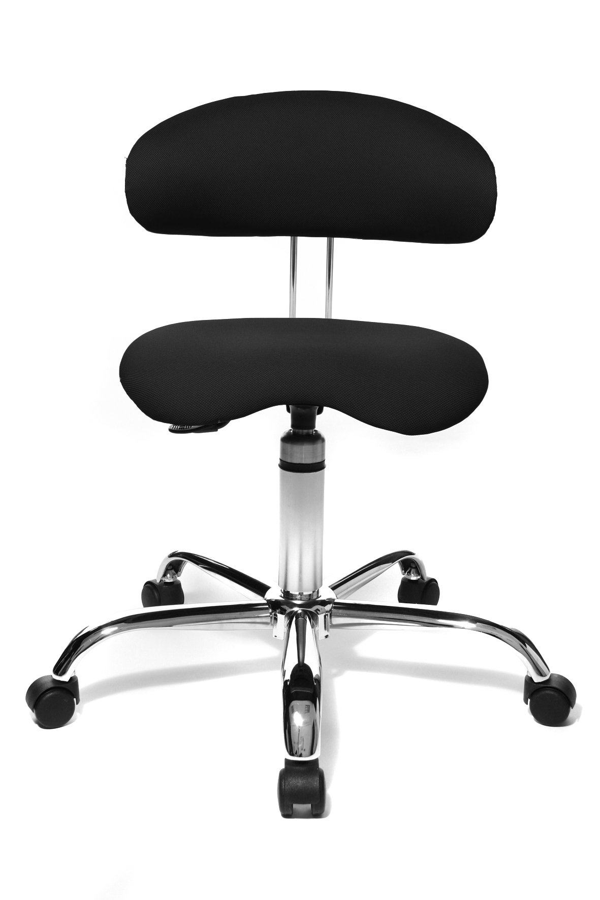 TOPSTAR | Hocker SITNESS 40 | 3-dimensional beweglich | schwarz | Made in Germany | Ergonomisch | Bürohocker, Rollhocker | höhenverstellbar | Geprüfte Sicherheit nach GS-Intertek