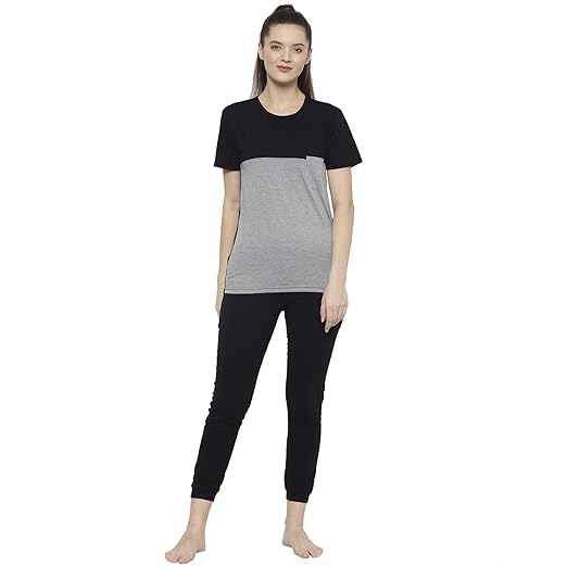 Cotton Blend Track suit Co-ord Set For Women-VJ_WNS-080