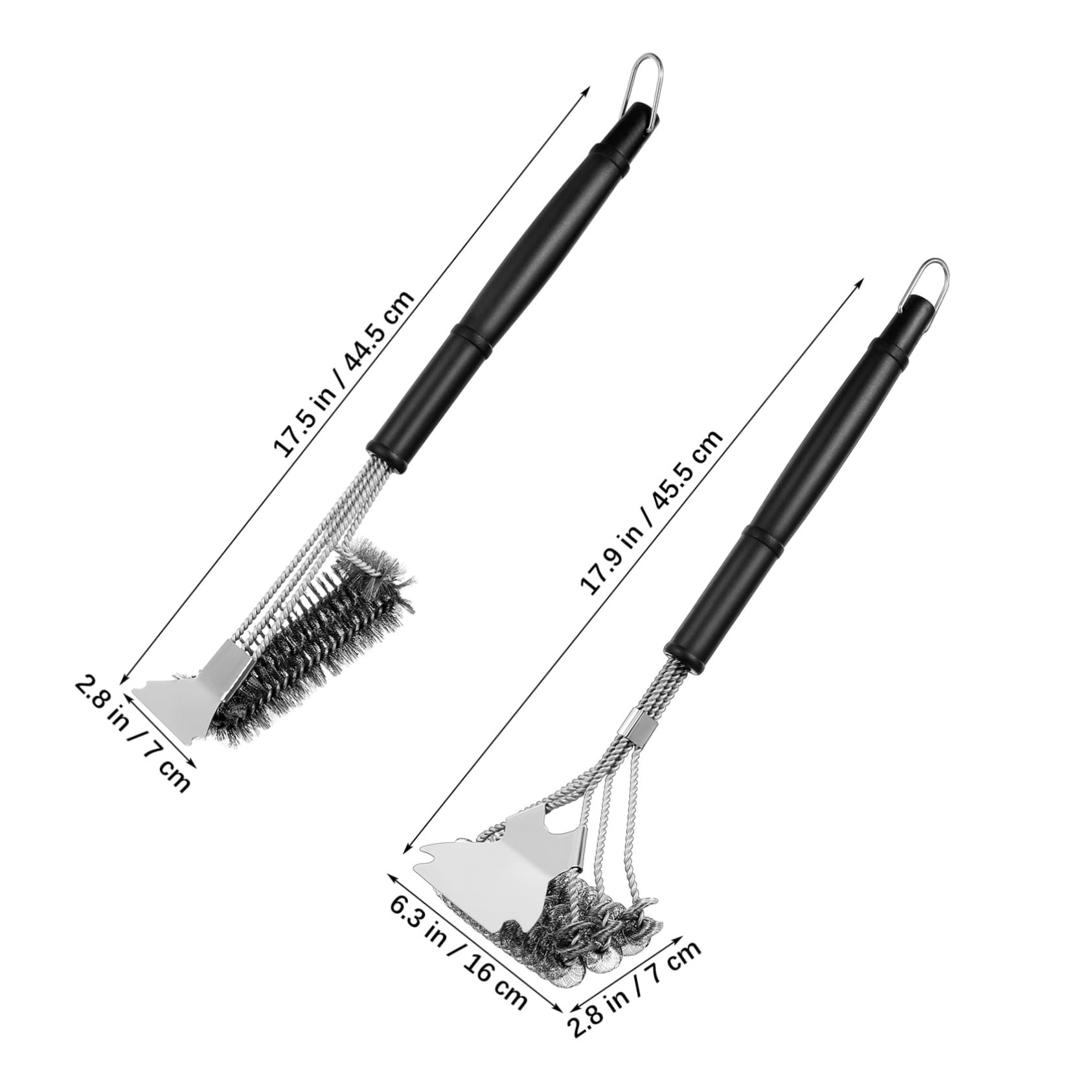 POPETPOP 2piezas Cepillos para Parrilla De Acero Inoxidable Cepillo Limpiador para Barbacoa Rascador Metálico para Limpieza De Parrillas Al Aire