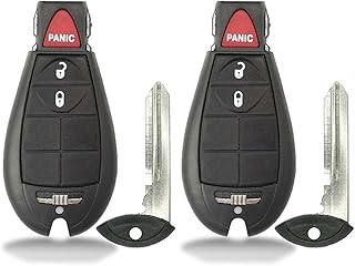 KeylessCanada 2 New Replacement Keyless Entry 3 Buttons Remote Start Car Key Fob M3N5WY783X, IYZ-C01C 56046707AE For Town Country Challenger Charger Durango Grand Caravan Journey