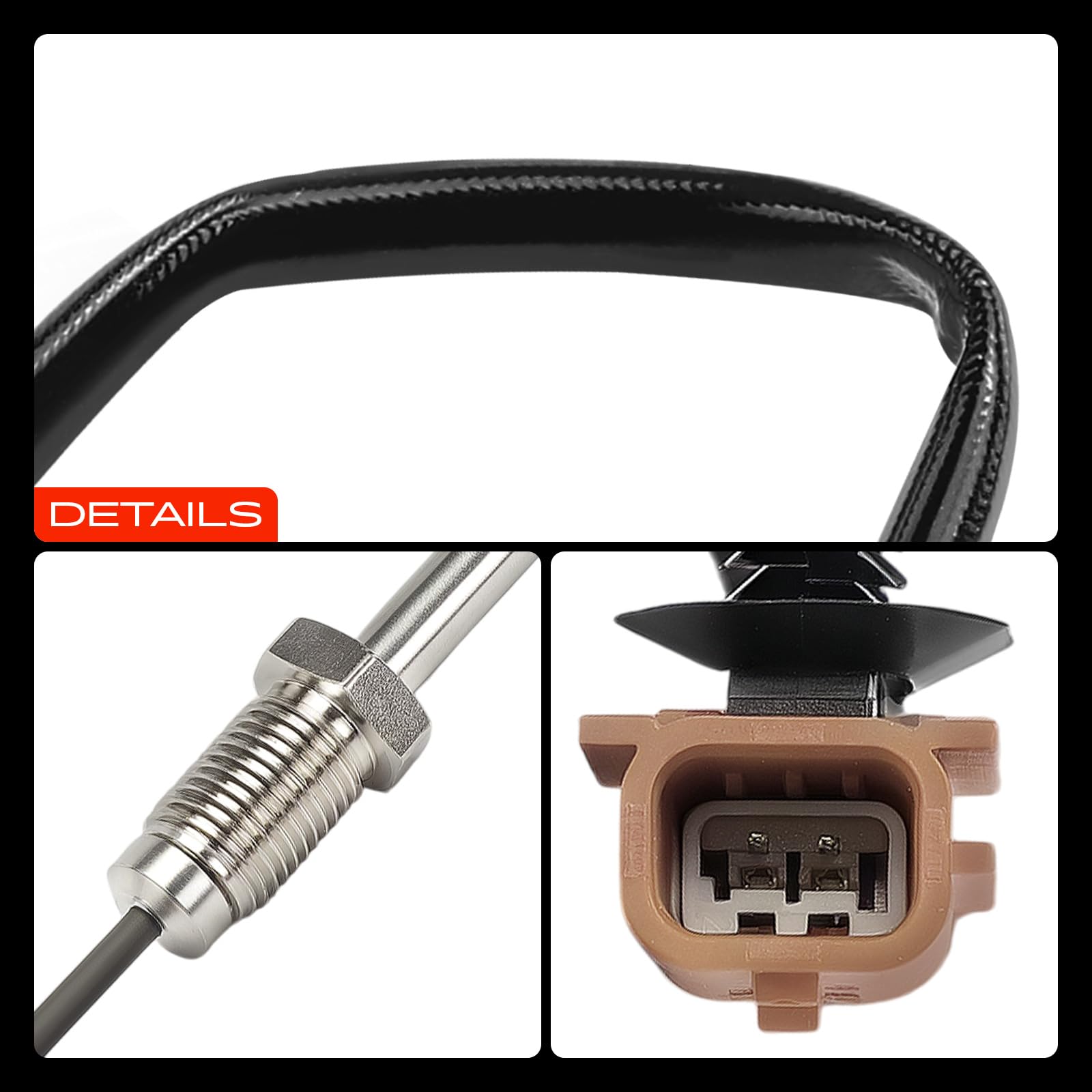 Frankberg Sensore temperatura gas di scarico 2-Poli Compatibile con Kangoo/Grand Kangoo KW0/1 Clio III Grandtour KR0/1 Clio III BR0/1 CR0/1 Megan.e II Berlina LM0/1 Modus/Grand Modus F/JP0 2263000Q1J