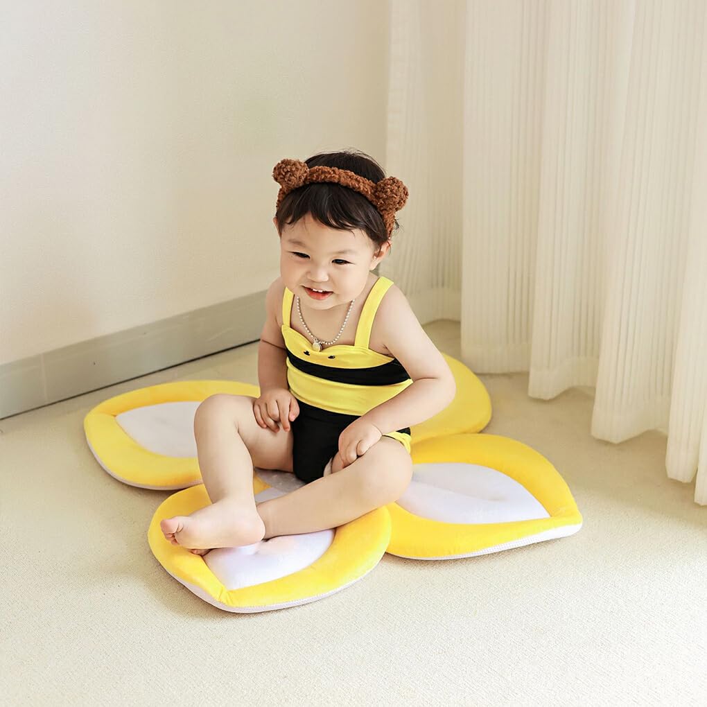 Fleur de Bain pour bébé Offre Une expérience de Bain sûre et relaxante Tissu siège de Bain pour bébé Tapis de siège en Maille Coussin de Baignoire, Côté Gris, 80cm