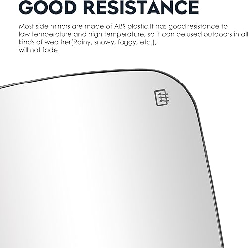 Miniatura 5 de Espejo de remolque superior del lado izquierdo del conductor con calefacción para Dodge Ram 1500 2009-2019, Dodge Ram 1500 Classic 2019-2020, Dodge
