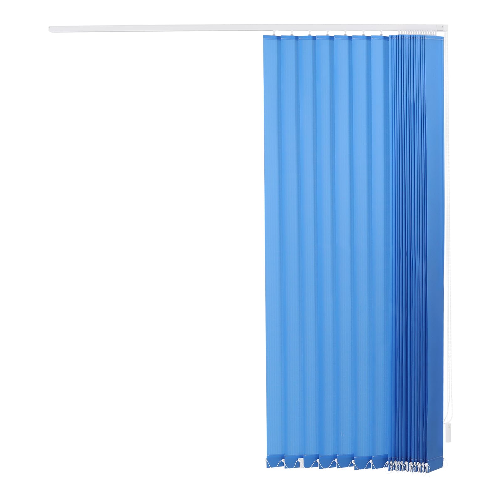 Tenda a lamelle verticale, 180 x 200 cm, blu, in poliestere e alluminio