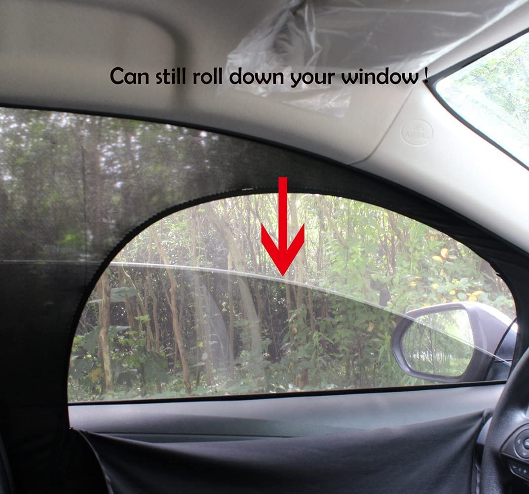 Pare-soleil De Voiture Maillant Universel – 2 Pièces – Protection UV – Pour Vitres Latérales, SUV, Camions
