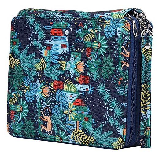 Shulaner Estuches 120 ranura la caja de lápiz - Estuche para lápices de colores con cierre de cremallera Organizador Oxford de gran capacidad caja de lápiz lápiz 120 Insertar estuches - Mono