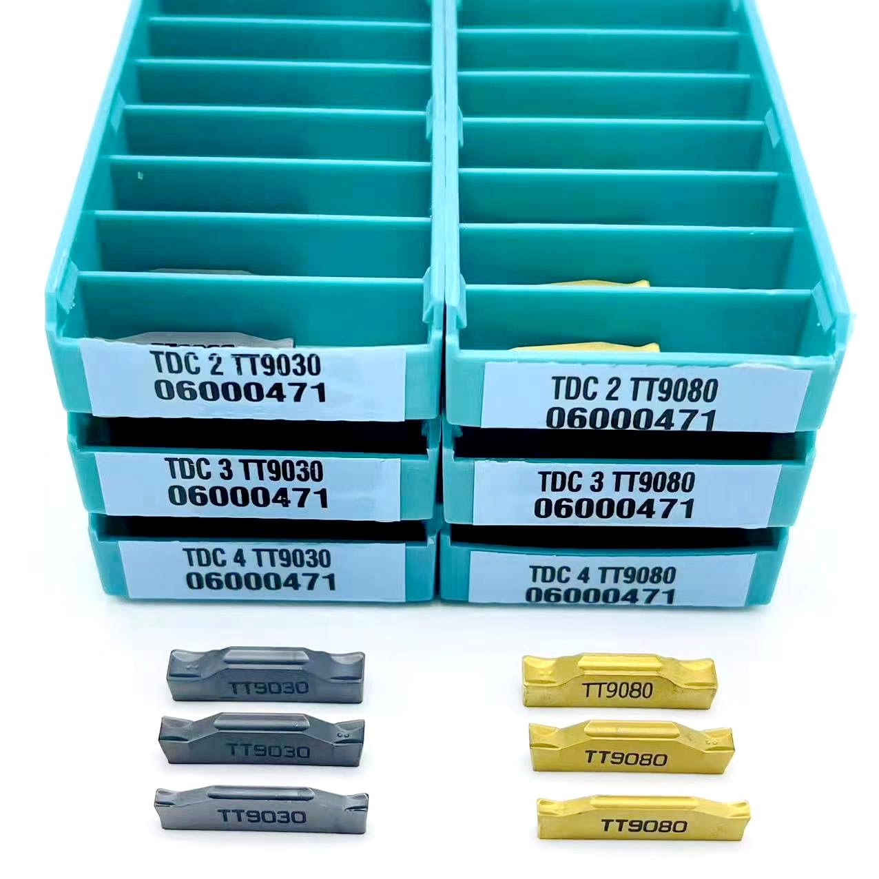Tool Part for Grooving Tools TDC2 TDC3 TDC4 TT9030 TT9080 Insert Turning Tool Parting and Grooving Tool Metal Lathe Tool Hard Alloy - (Angle: TDC300 TT9030 / Shank Diameter: 10PCS(1BOX))