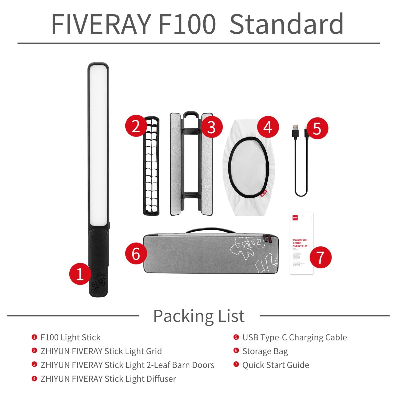 ZHIYUN FIVERAY 100W F100 RGB撮影ライト Amazon.com : Zhiyun FIVERAY F100 100W Light Stick Continuous