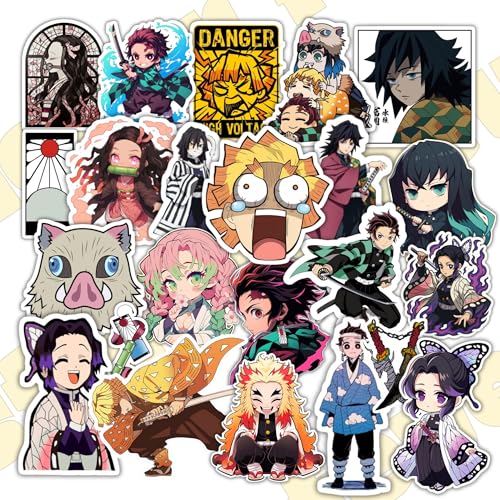 Sticker Fever - 30 Random Demon Slayer Anime Stickers for Laptop/Mobile/Guitar/Scrapbook/Journal etc. (Demon Slayer)