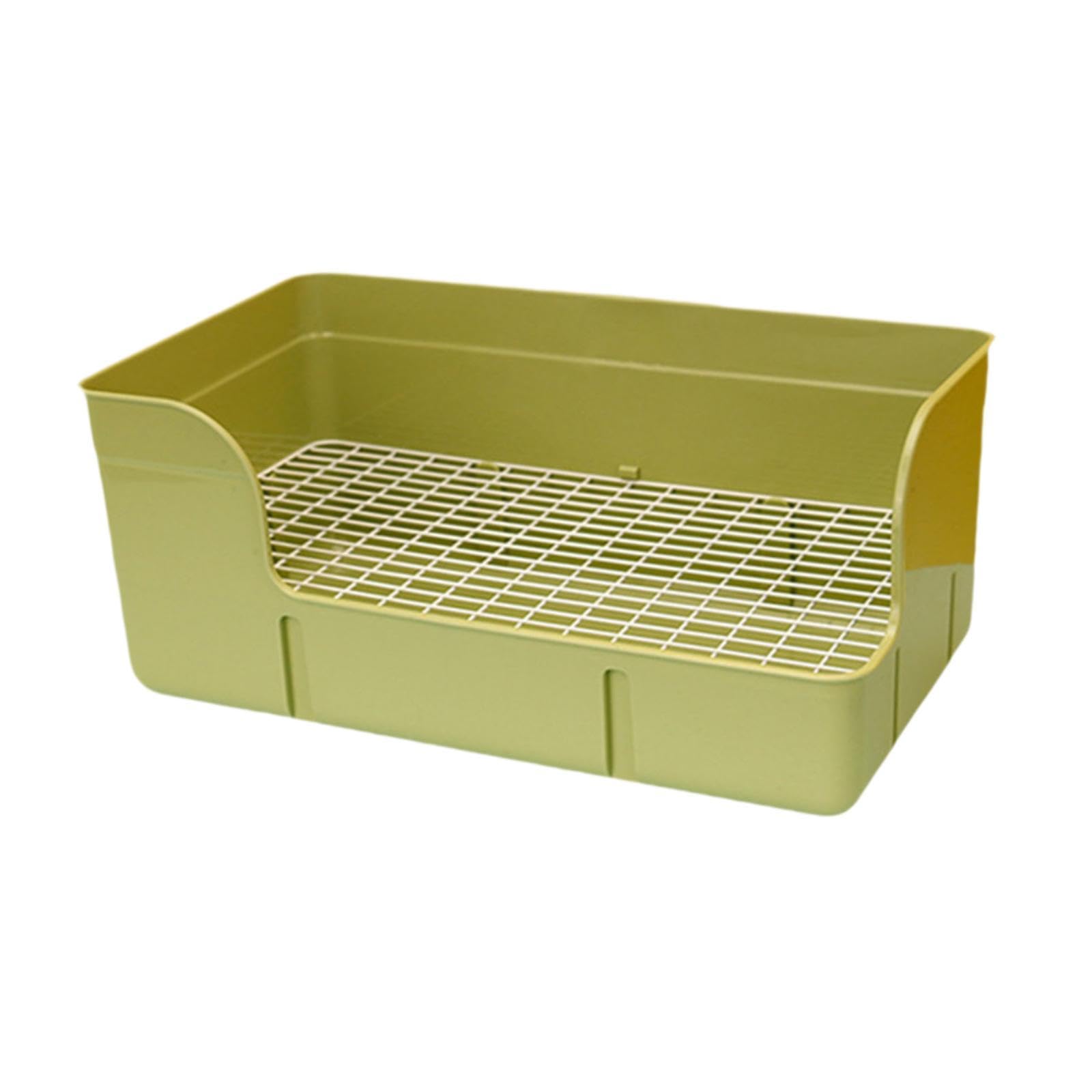 Kaninchentoilette, Ecktoilette, Käfigtoilette, Einstreubox für Kleintiere, Hamsterkäfigzubehör, GrÜn