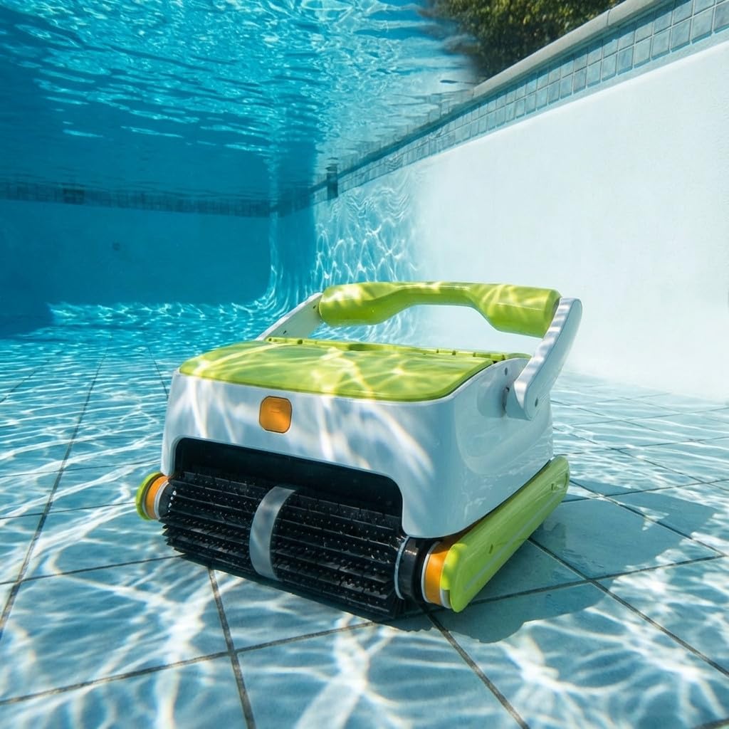 Suinga Robot limpiafondos sin cable a bateria 7500 mAh Norkel | Para fondo pared y linea de flotacion de piscinas | Potente y eficiente