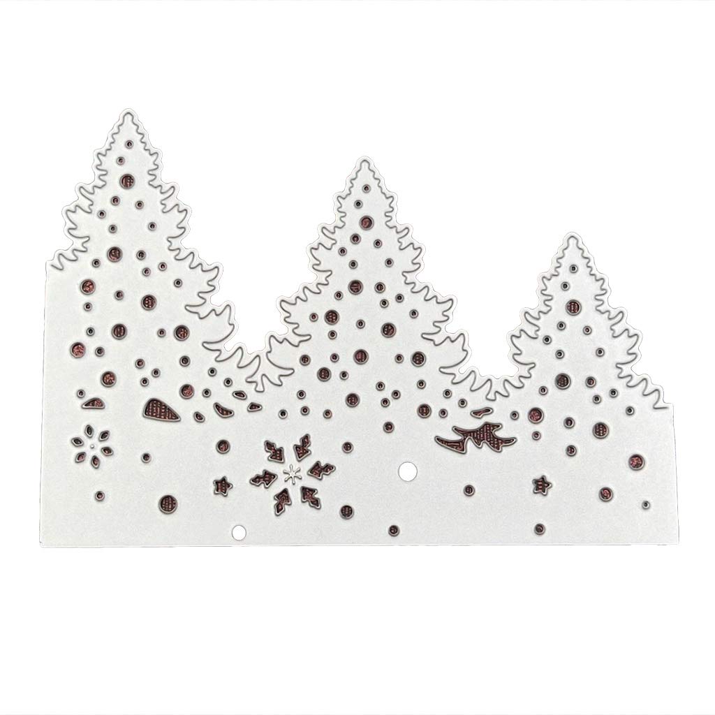 Carbon Steel Christmas Tree Pattern Cutting Die Embossing Stencil Mold for DIY Art Handcraft Scrapbook Card Decor Tool