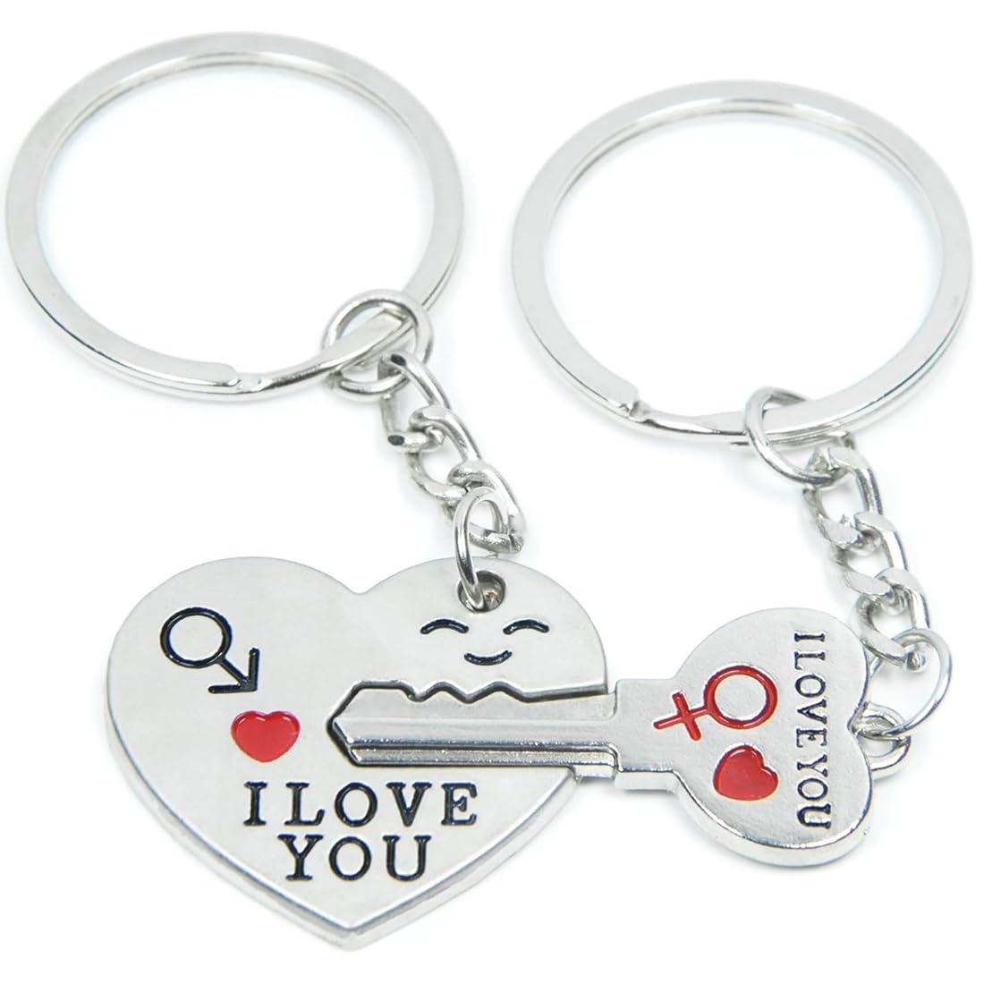 ZEPIQOR Llaveros Para Parejas, Llavero Pareja Colgante, Llaveros Pareja San Valentin Regalos, Pareja Regalo Aniversario, Pareja Regalos Para Parejas Novio Regalos Para tu Novia
