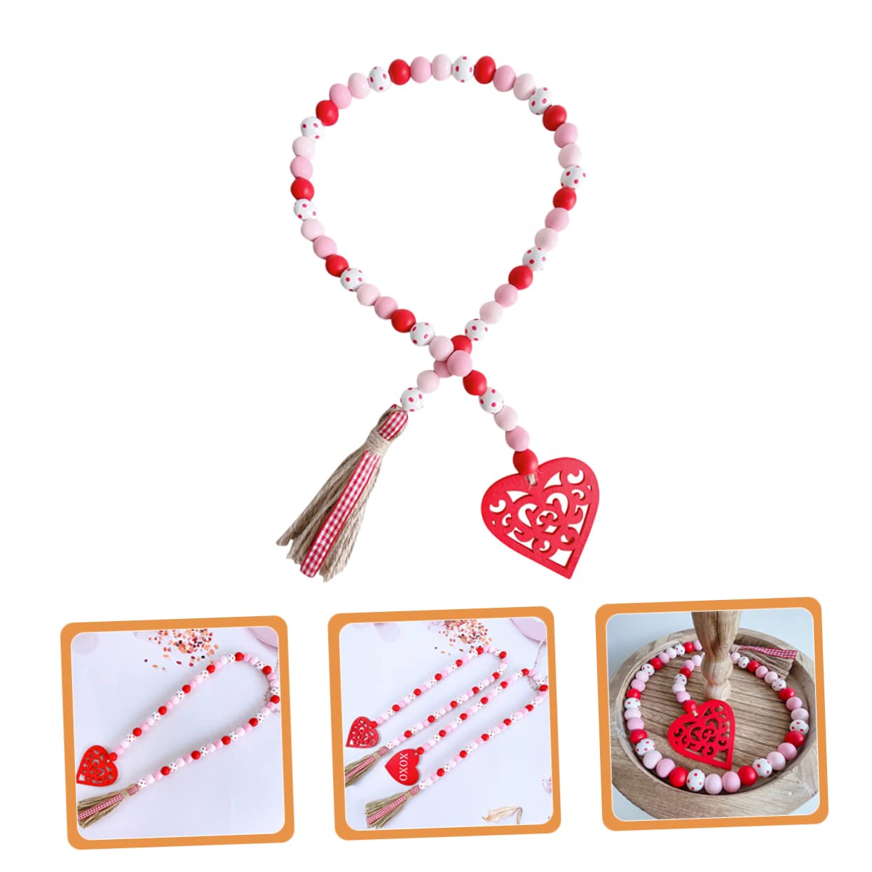 Abaodam 5pièces Guirlande avec Pompon pour Décoration Saint-Valentin Et Style pour Maison Et Événements