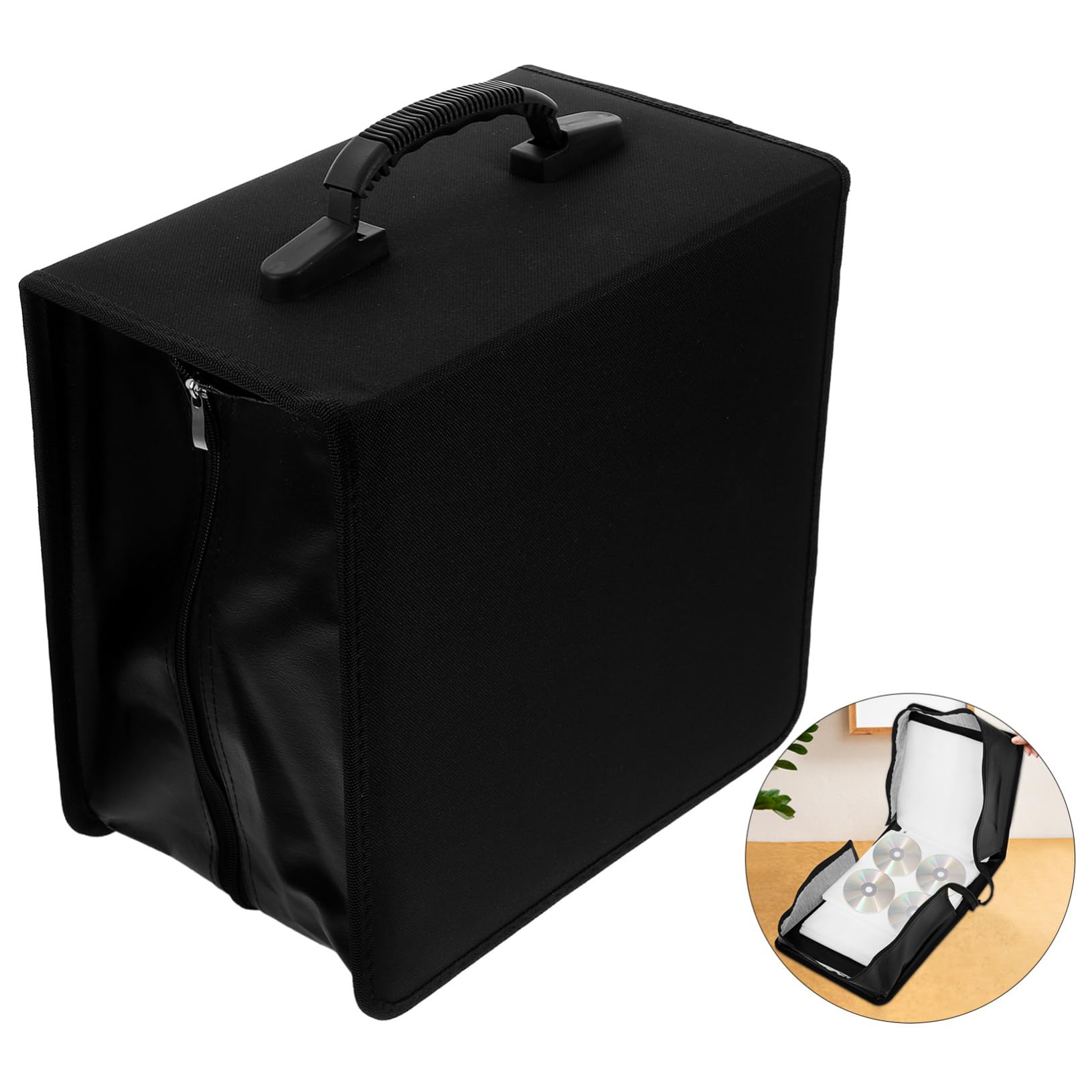 Ipetboom Custodia per CD e Dvd Organizer da Viaggio con Cinturino Espositore Portatile per Custodie Porta Dvd Custodia Rigida per Dischi